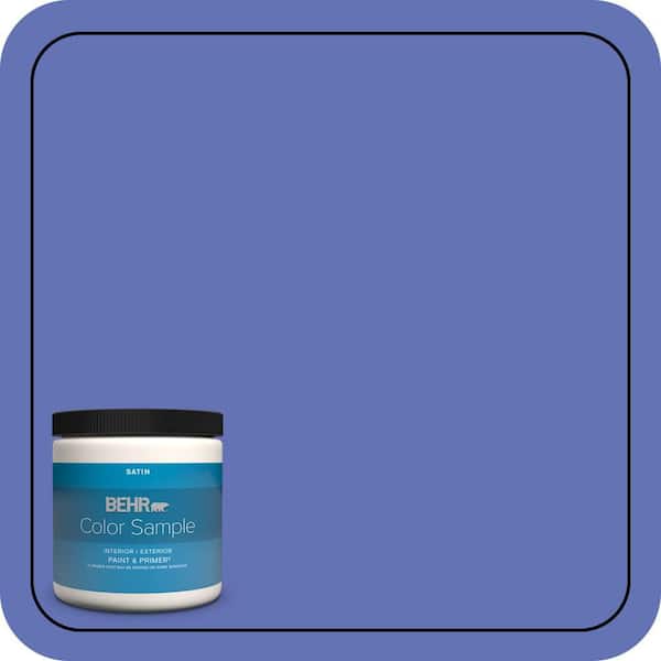 BEHR PREMIUM PLUS 8 oz. #P540-6 Wild Pansy Satin Enamel Interior/Exterior Paint & Primer Color Sample (2)