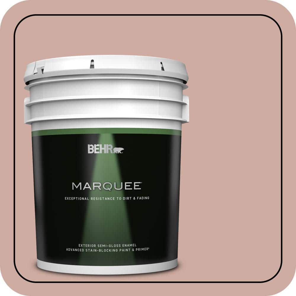 BEHR MARQUEE 5 gal. #MQ1-50 Art Deco Pink Semi-Gloss Enamel Exterior Paint & Primer