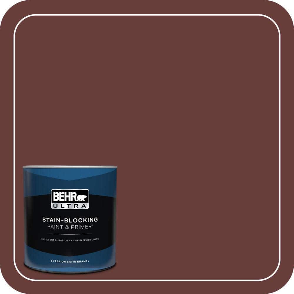 BEHR ULTRA 1 qt. #PPU2-01 Chipotle Paste Satin Enamel Exterior Paint & Primer