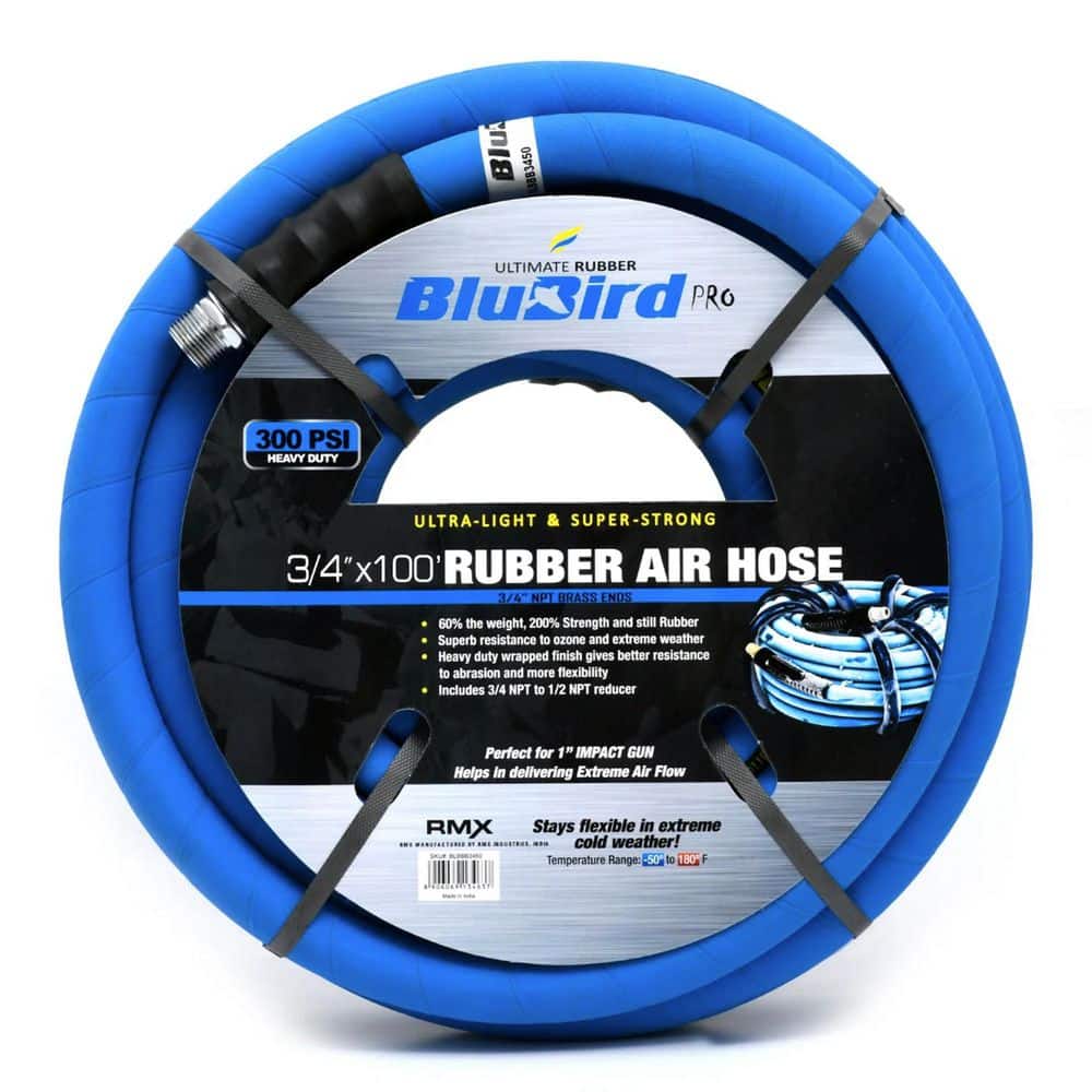 BLUBIRD 3/4 in. x 100 ft. Rubber Air Hose