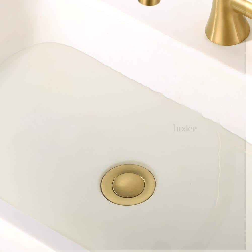 LUXIER 1-1/2 in. Brass Bathroom and Vessel Sink Push Pop-Up Drain Stopper with No Overflow (2)