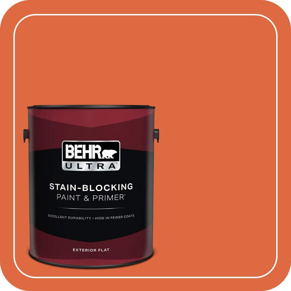 BEHR ULTRA 1 gal. #P200-7 Bonfire Night Flat Exterior Paint & Primer