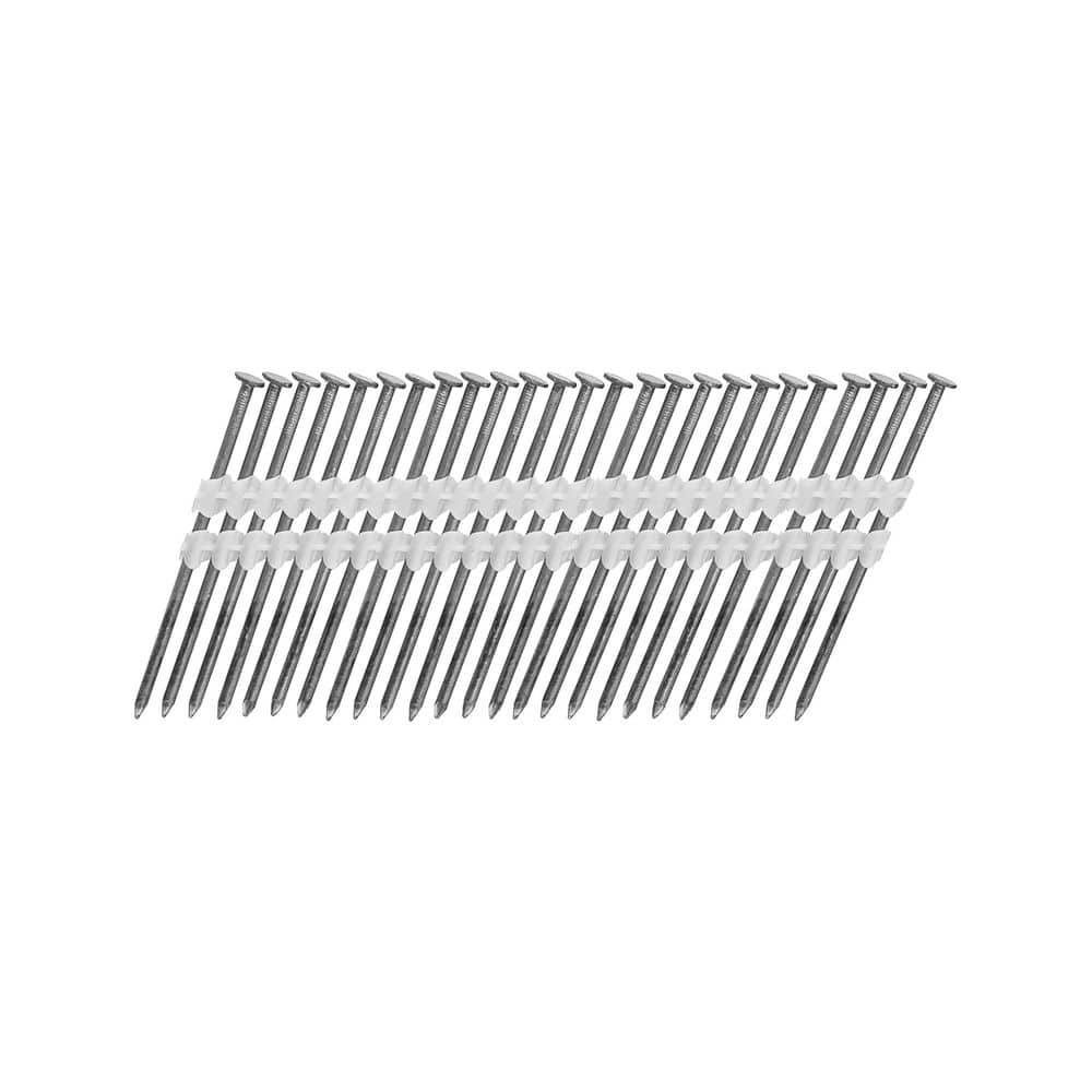 Freeman 21° .131 in. x 3-1/4 in. Plastic Collated Bright Framing Nails - Smooth Shank - 2,000 Count - for Framing and Subfloors (2)