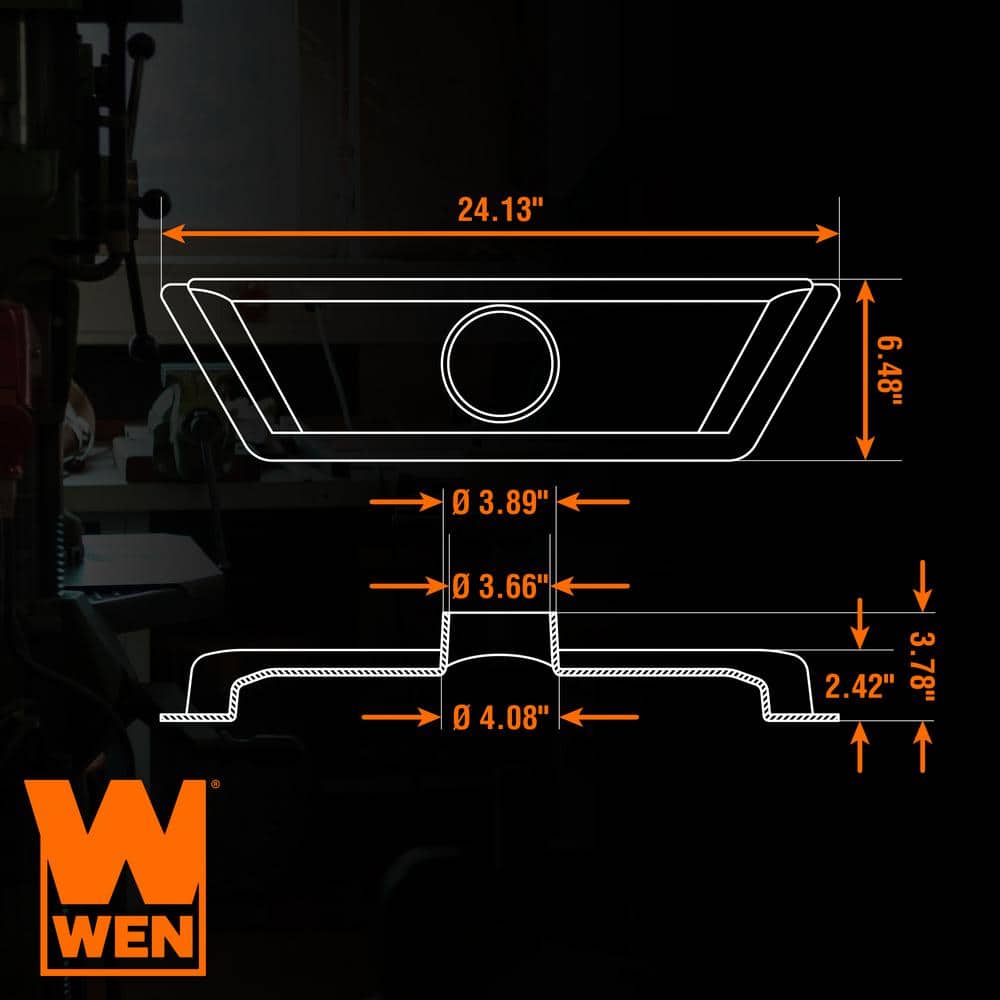 WEN 22 in. Dust Hose Floor Sweep for Four in. Dust Hoses (2)