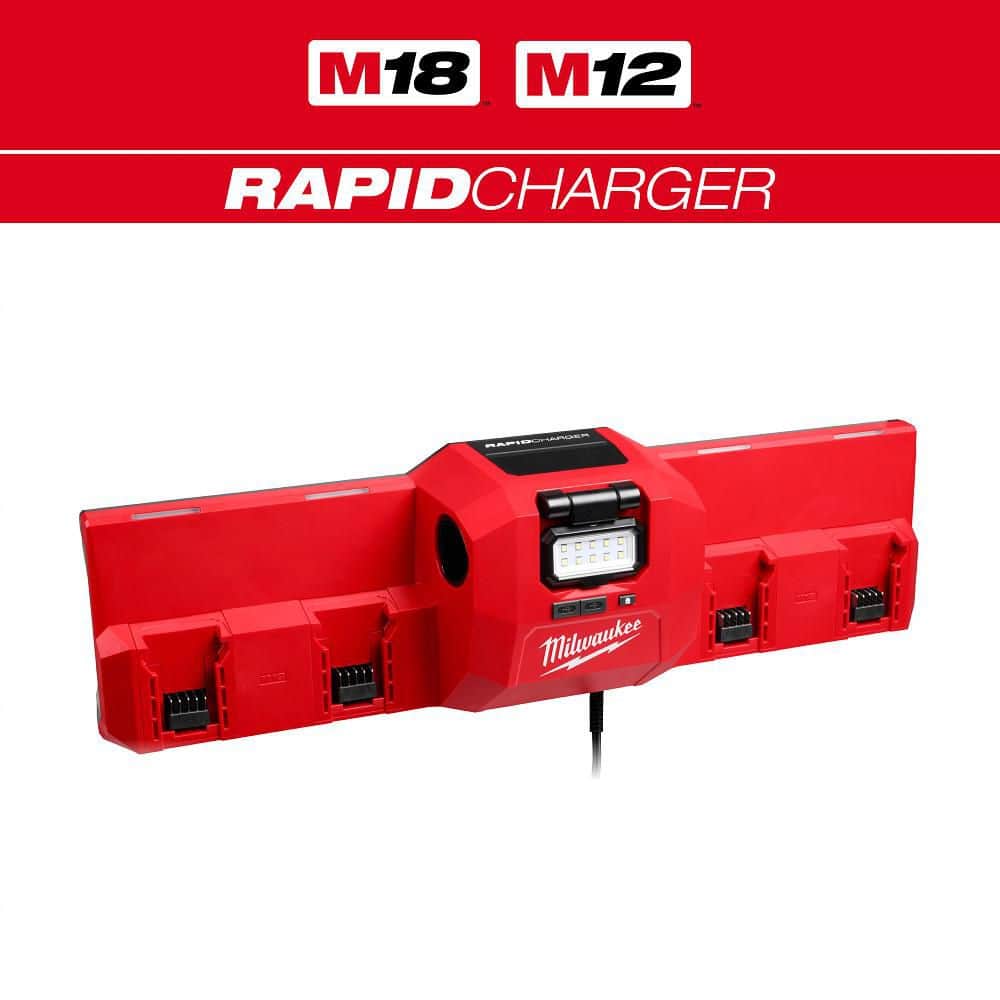 Milwaukee M18 and M12 Lithium-Ion Gangbox 4-Port Rapid Charger (1)