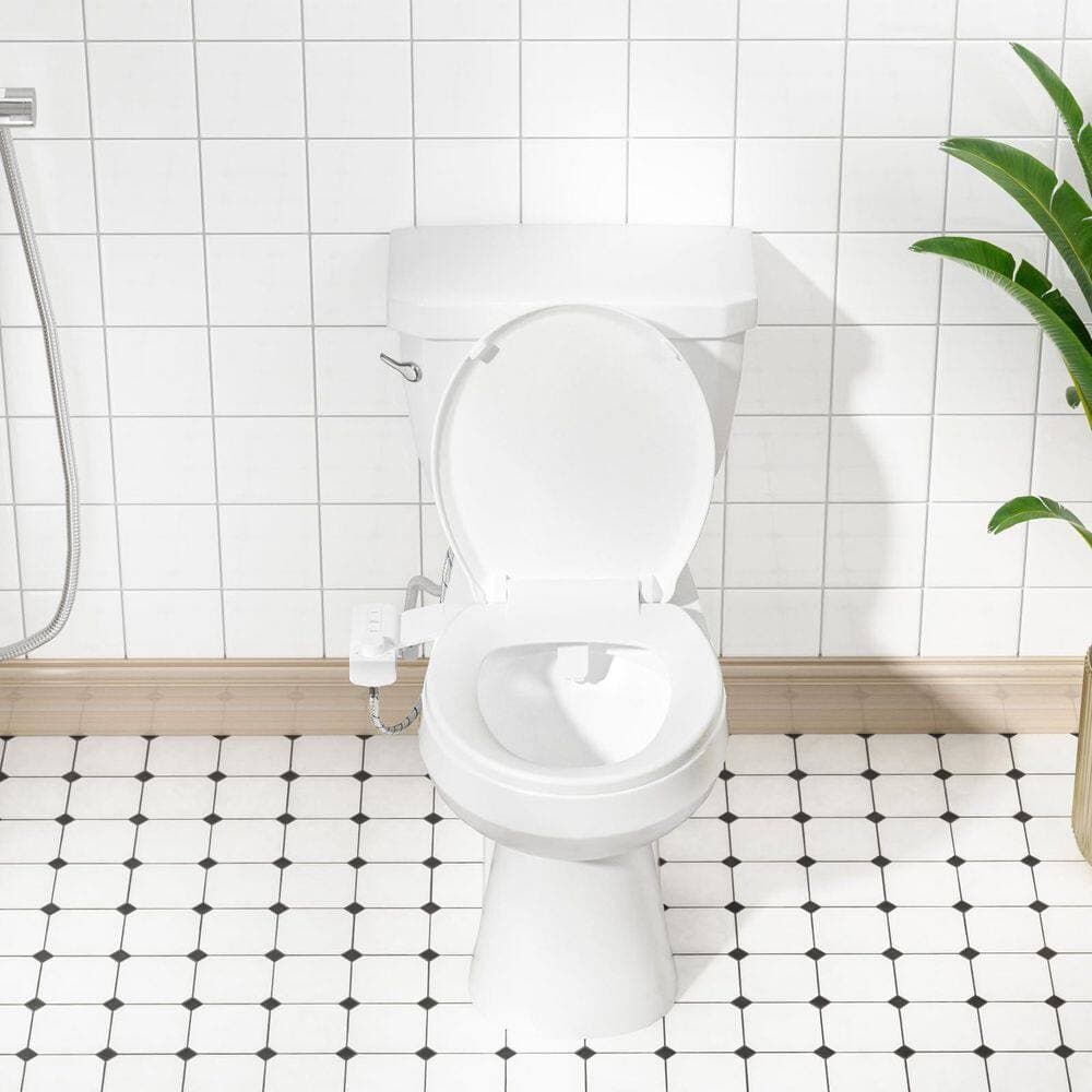 Anqtovp Ultra-Slim Bidet Attachment with Dual Self-Cleaning Nozzle, One-Finger Control, Pressure Dial, Tool-Free Install (3)