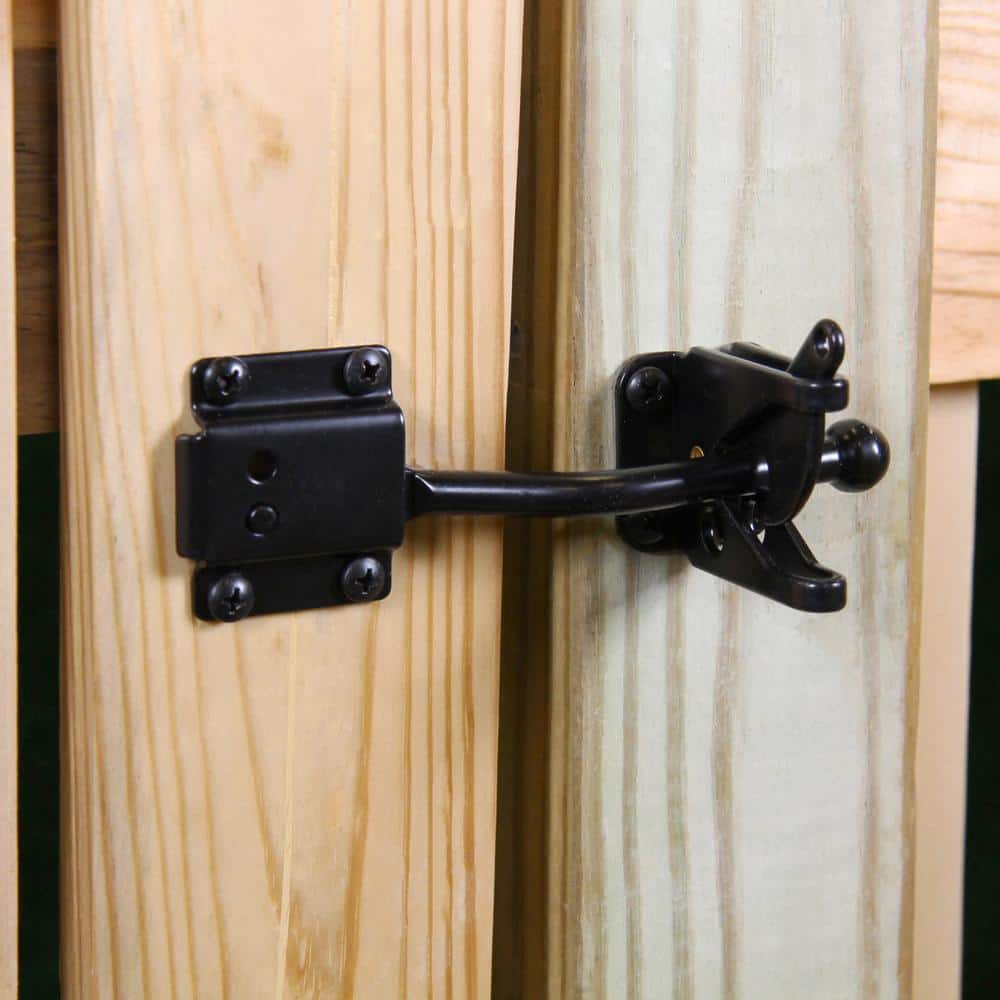 Everbilt Black Self-Adjusting Gate Latch (2)