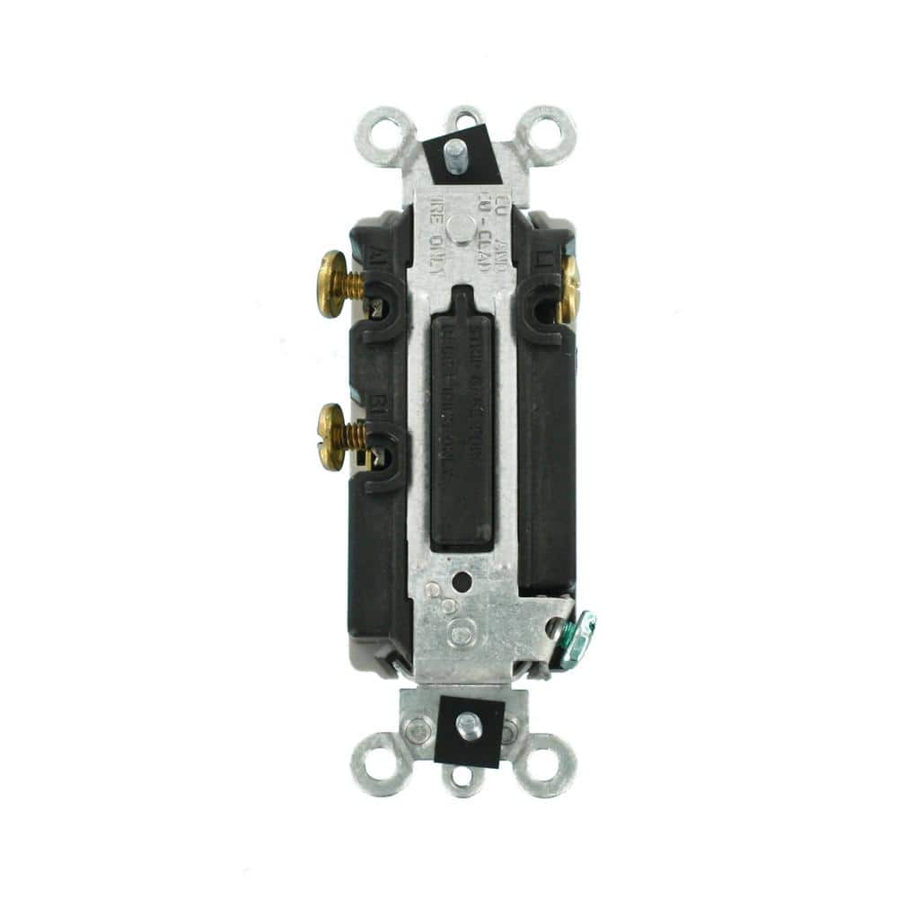 Leviton Amp Decora Plus Commercial Grade Single Pole Double-Throw Center-Off Maintained Contact Rocker Switch (4)