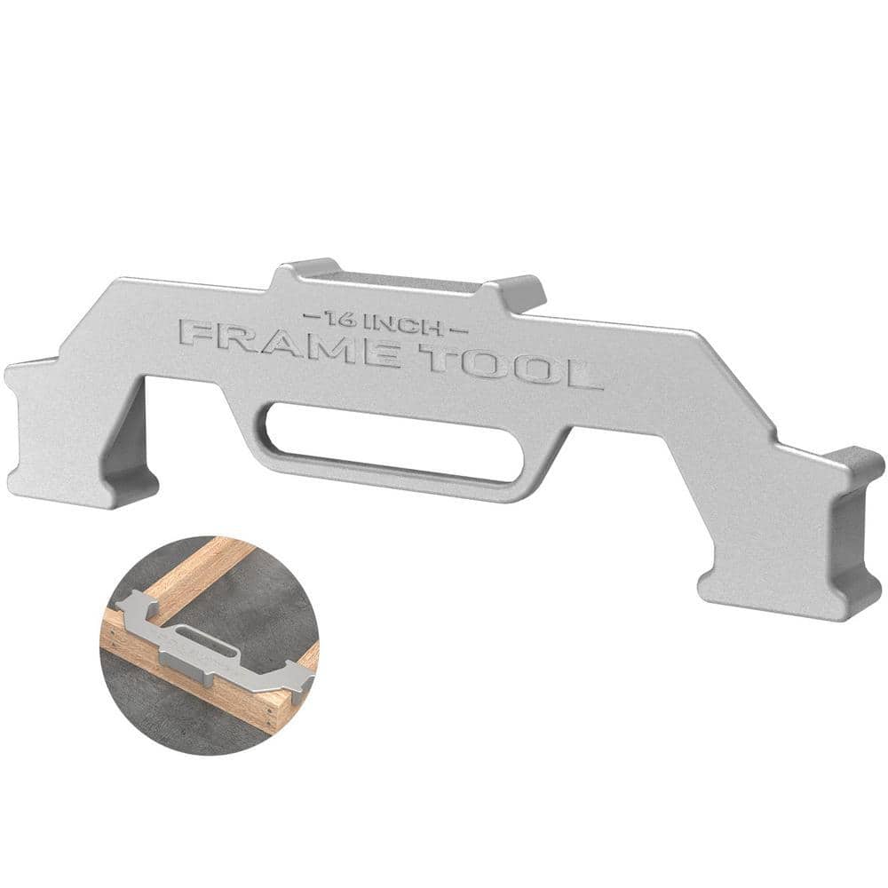 Angel Sar 16 in. On-Center Stud Layout Tool, 100% Cast Aluminum Framing Spacing Tool for Framing Wall