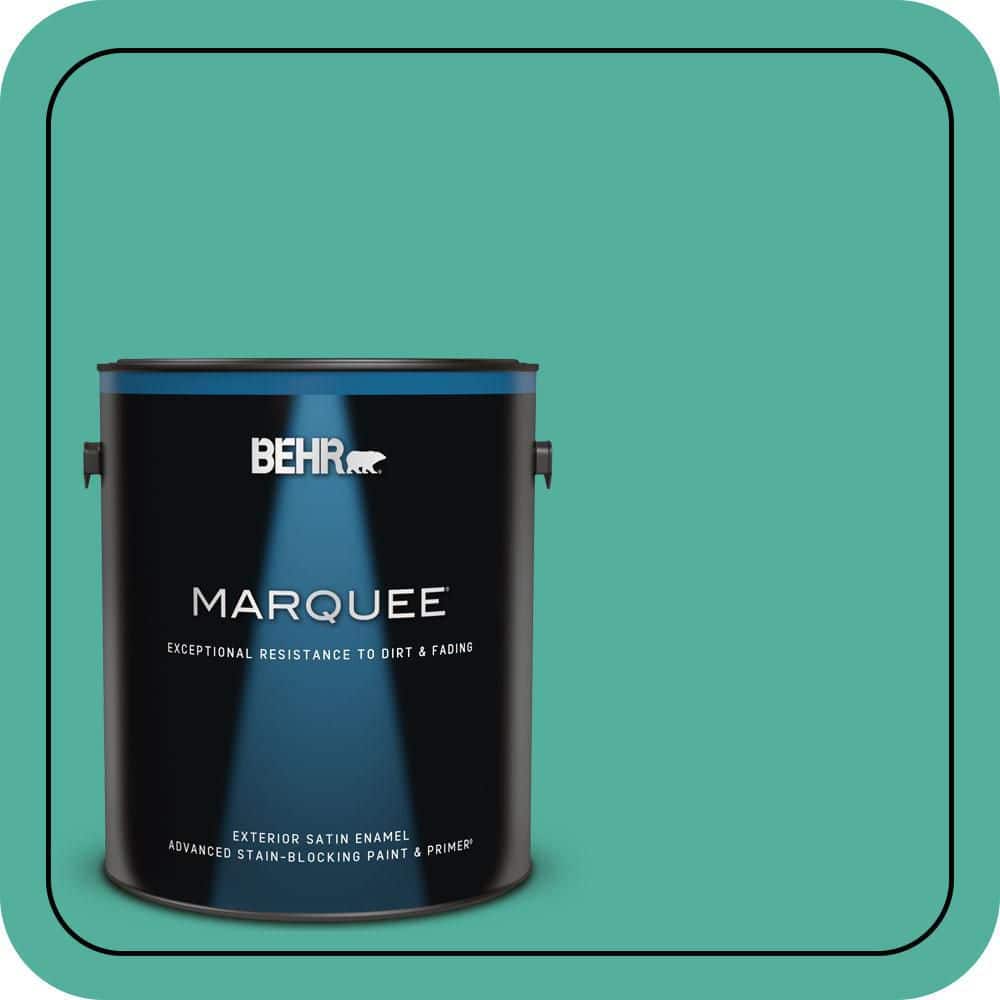 BEHR MARQUEE 1 gal. #P440-5 Water Park Satin Enamel Exterior Paint & Primer (1)