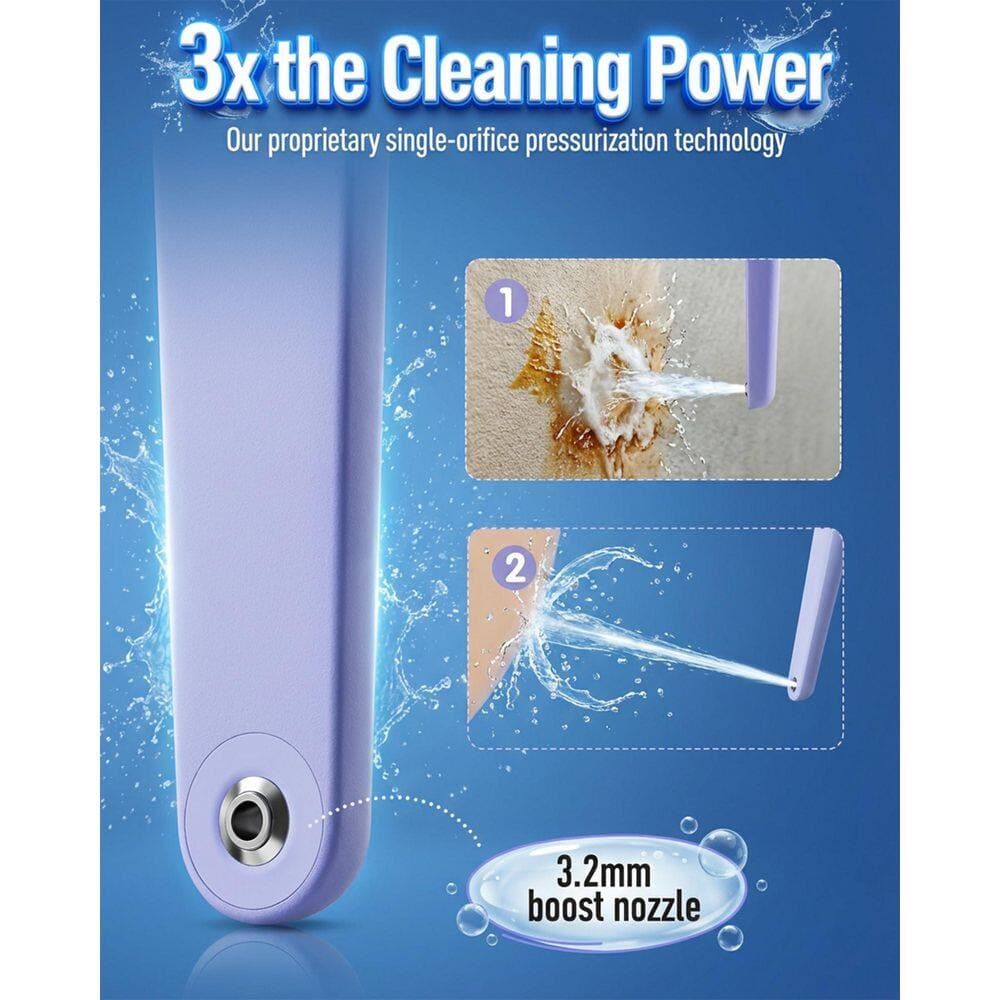 Anqtovp 400ML Portable High Pressure Bidet Attachment with Foldable Flip-Top Peri Bottle and Hook Ring for Personal Hygiene (2)