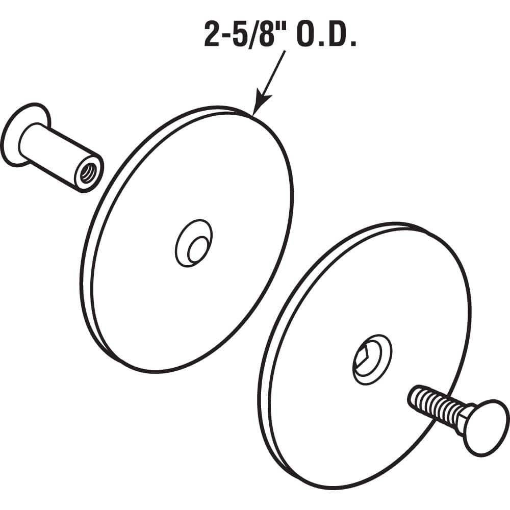 Prime-Line 2-5/8 in., Brass Plated Hole Filler Plate Door Knob (2)