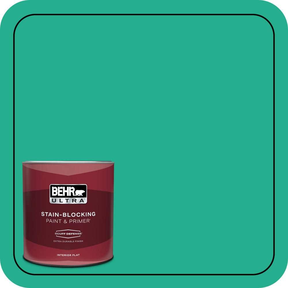 BEHR ULTRA 1 qt. #480B-5 Mermaid Song Extra Durable Flat Interior Paint & Primer
