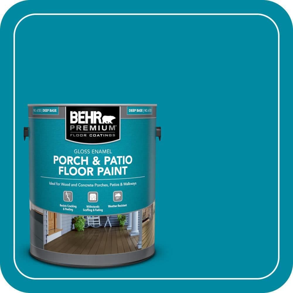 BEHR PREMIUM 1 gal. #P480-6 Aruba Blue Gloss Enamel Interior/Exterior Porch and Patio Floor Paint