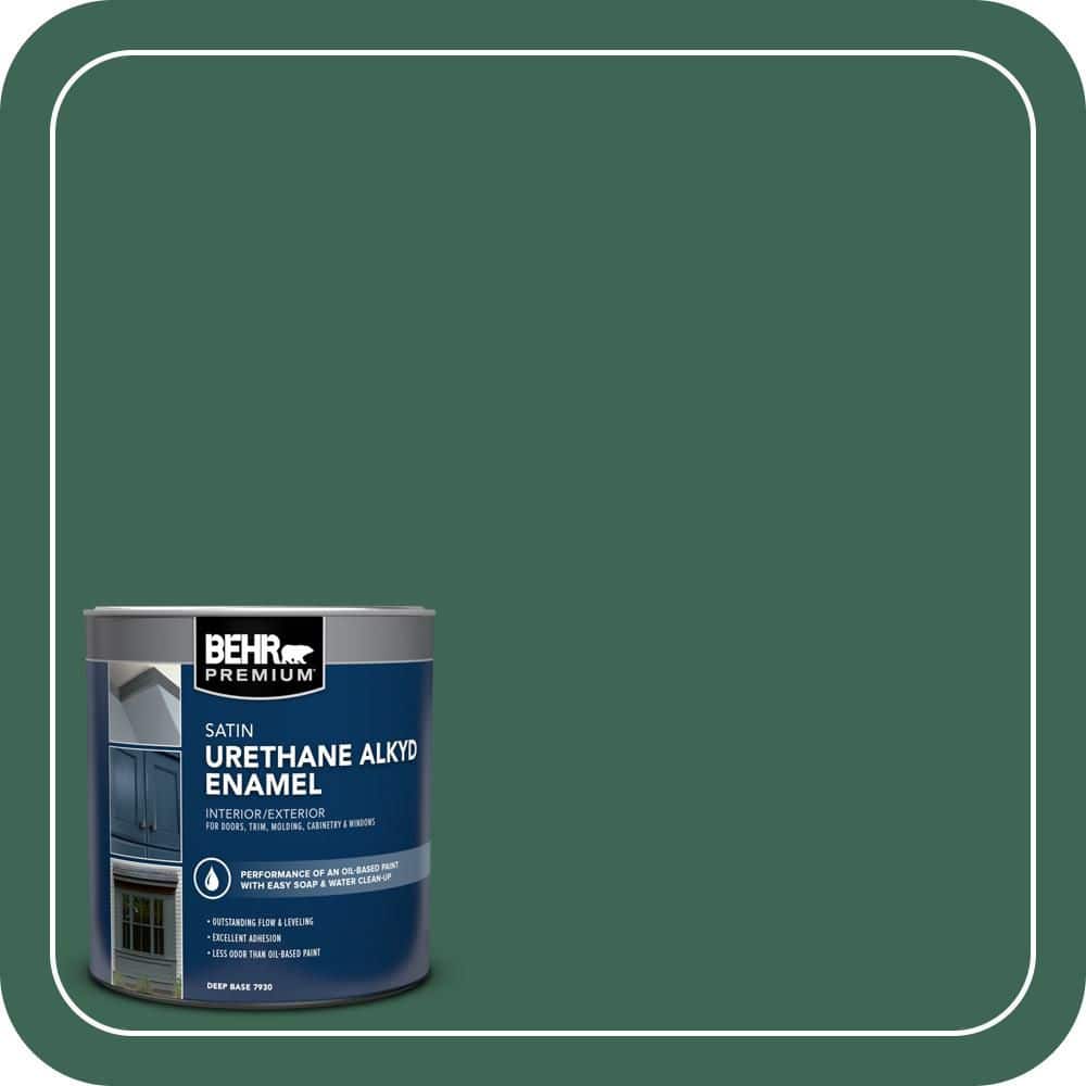 BEHR PREMIUM 1 qt. #480D-7 Isle of Pines Satin Enamel Urethane Alkyd Interior/Exterior Paint
