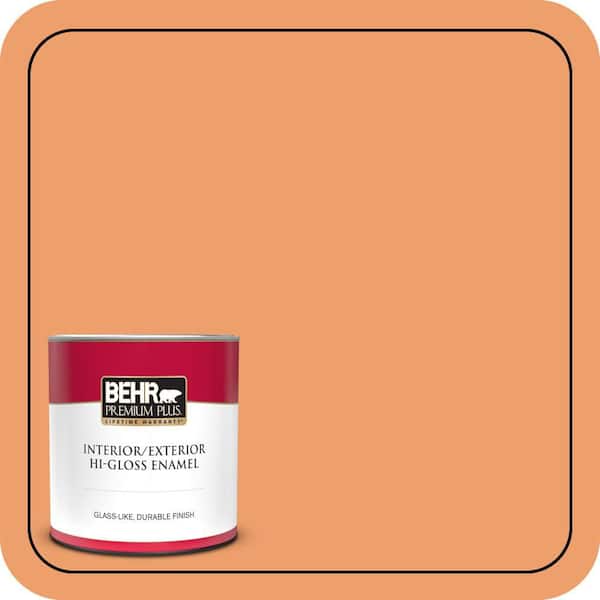 BEHR PREMIUM PLUS #250D-5 Florida Mango Enamel Low Odor & Primer (3)