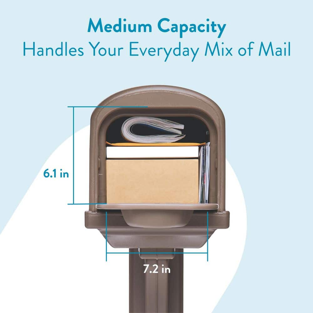 Architectural Mailboxes Classic Medium, Plastic, All-in-One Mailbox and Post Combo (4)