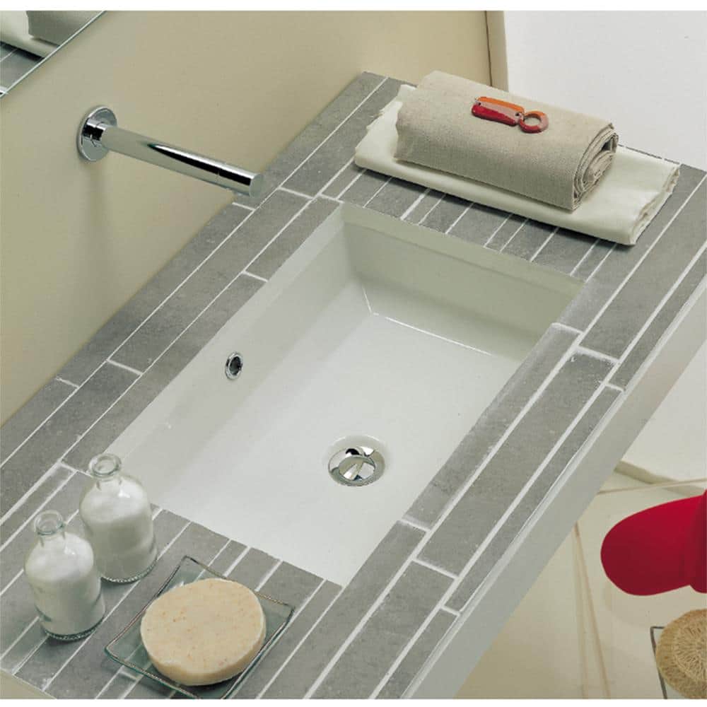 Kingsman Hardware 20-7/8 in. x 15-1/2 in. Rectrangle Undermount Vitreous Glazed Ceramic Lavatory Vanity Bathroom Sink in Pure White (2)