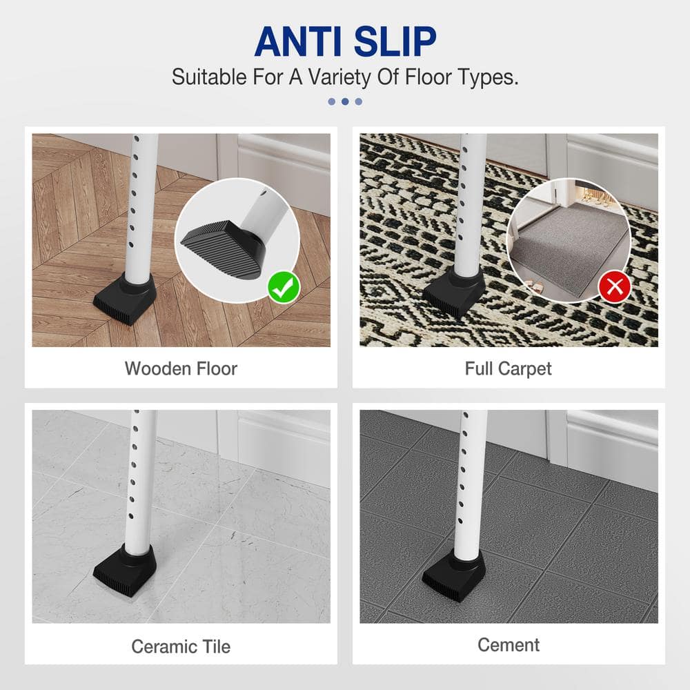 WINSOON Door Security Bar Sliding Patio Door Bar Heavy-Duty Stoppers Adjustable Jammer for Home, Apartment, Travel Hotel (3)