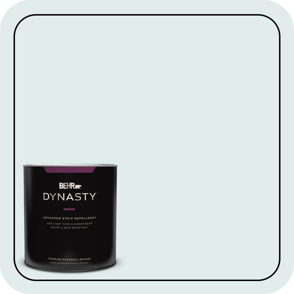BEHR DYNASTY 1 qt. #500E-1 Cumulus Eggshell Enamel Interior Stain-Blocking Paint & Primer