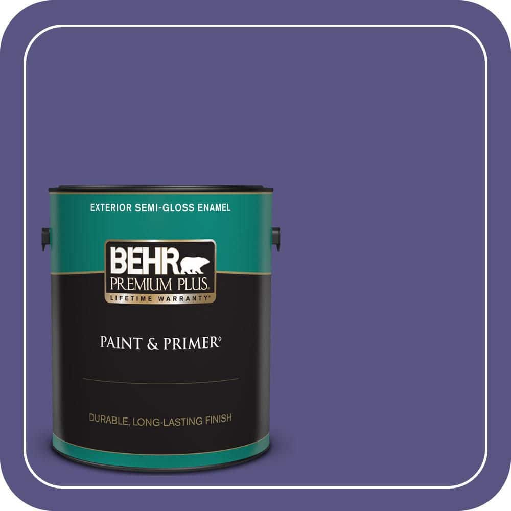 BEHR PREMIUM PLUS 1 gal. #PPU16-01 Aurora Splendor Semi-Gloss Enamel Exterior Paint & Primer