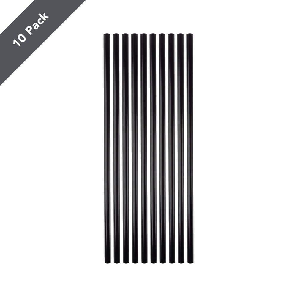 Deckorators 26 in. x .75 in. Satin Black Aluminum Round Classic Baluster (10-Pack)