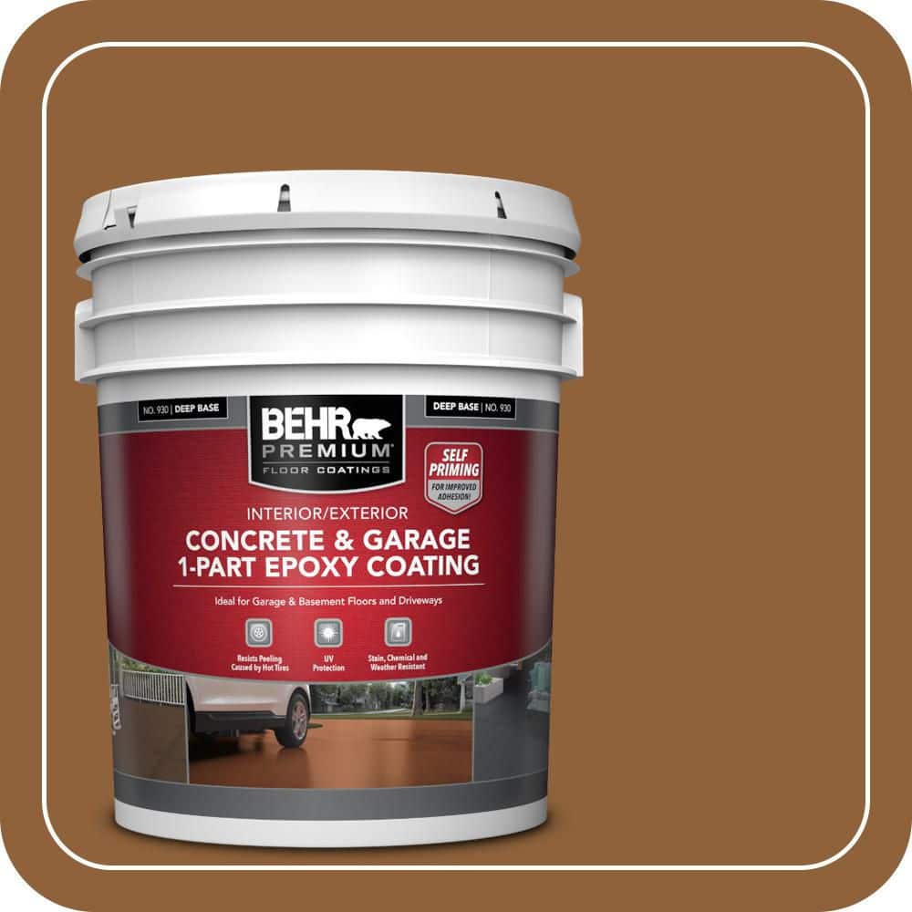 BEHR PREMIUM 5 gal. #S250-7 Moroccan Spice Self-Priming 1-Part Epoxy Satin Interior/Exterior Concrete and Garage Floor Paint
