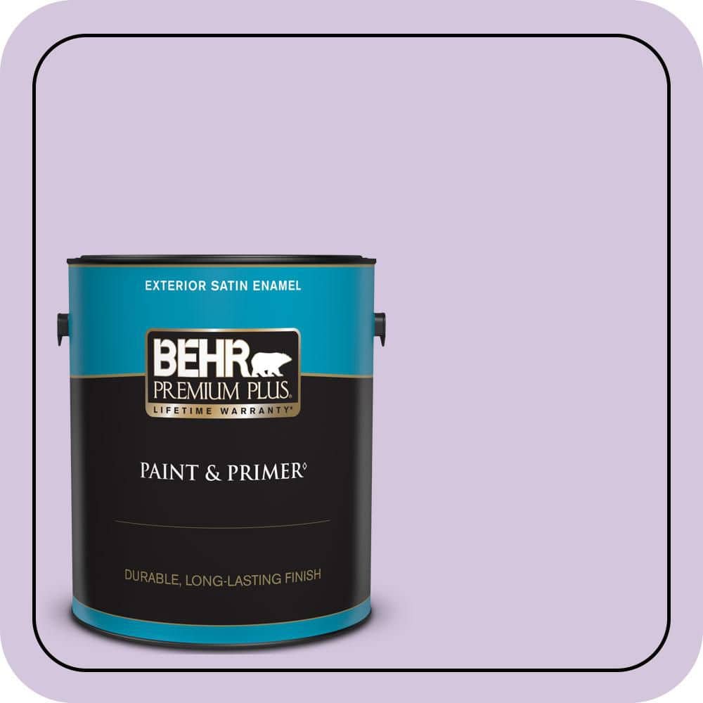 BEHR PREMIUM PLUS 1 gal. #M570-3 On Location Satin Enamel Exterior Paint & Primer