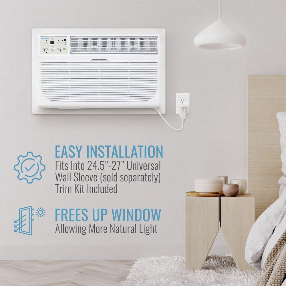 Keystone 14,000 BTU (DOE) 230-Volt Through-the-Wall Air Conditioner Cools 700 sq. ft. with Supplemental Heat in White (3)