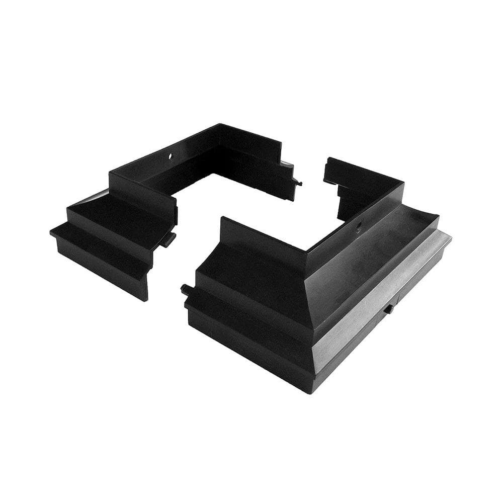 NUVO IRON 4 in. x 4 in. Black Plastic Post Base Skirt and Post Cap Adapter (3)