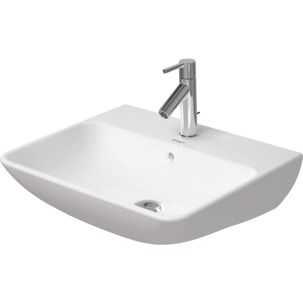 Duravit ME by Starck 7.13 in. Wall-Mounted Rectangular Bathroom Sink in White (1)
