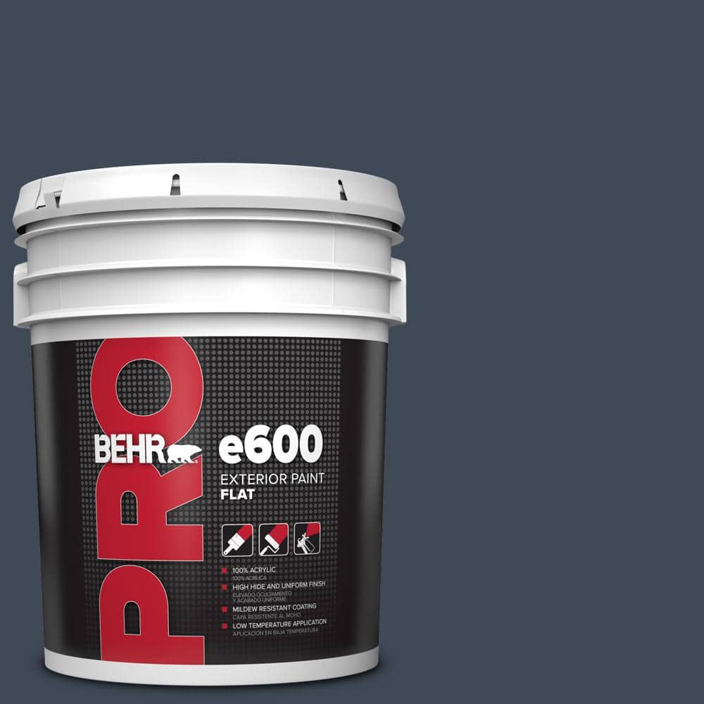 BEHR PRO 5 gal. #PPU14-20 Starless Night Flat Exterior Paint
