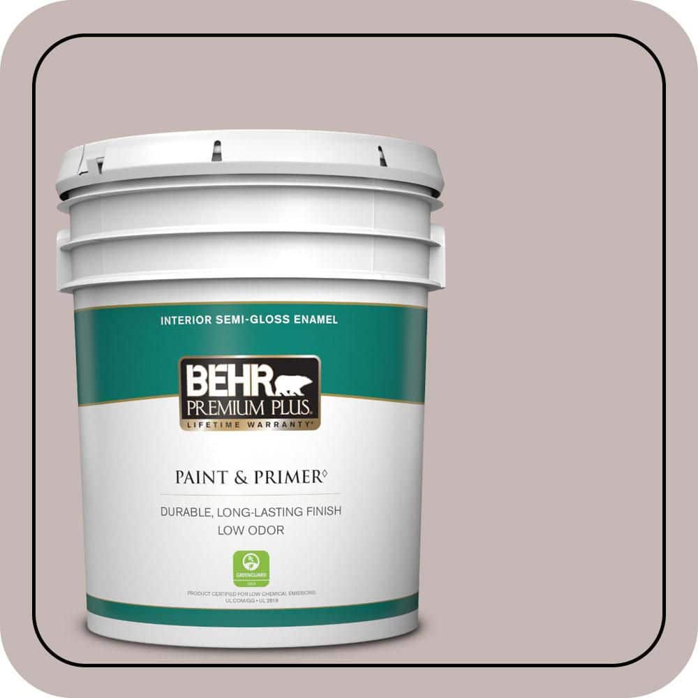 BEHR PREMIUM PLUS 5 gal. Home Decorators Collection #HDC-CL-25G Georgian Pink Semi-Gloss Enamel Low Odor Interior Paint & Primer