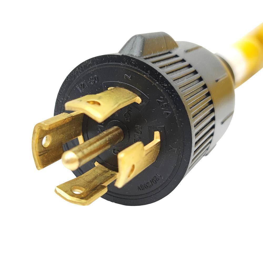 parkworld 8 ft. 10/5 30 Amp, Yellow 120-Volt/208-Volt Twist Lock NEMA L21-30 Replacement Power Cord (L21-30P to 5-Wire), UL Listed (3)