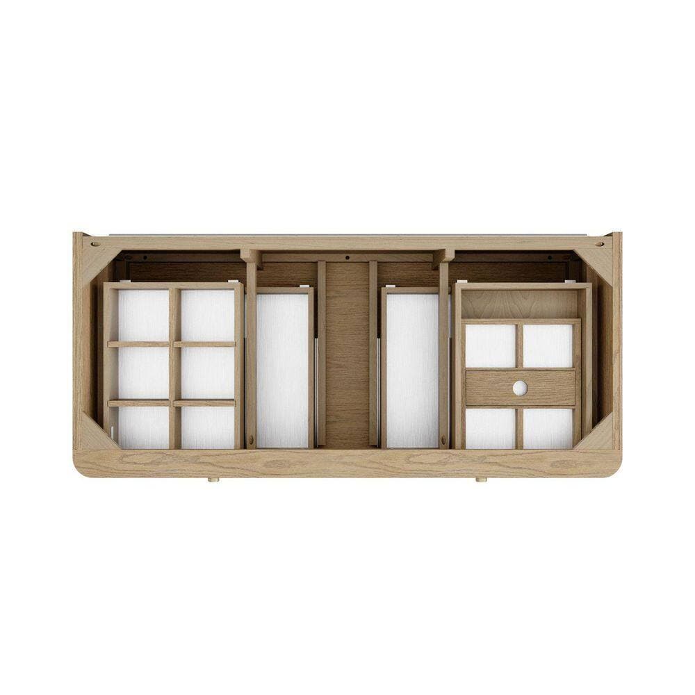 James Martin Vanities Allamari 47.6 in. W x 21.5 in. D x 34.8 in. H Single Bath Vanity Cabinet Without Top in Dune Mist (2)