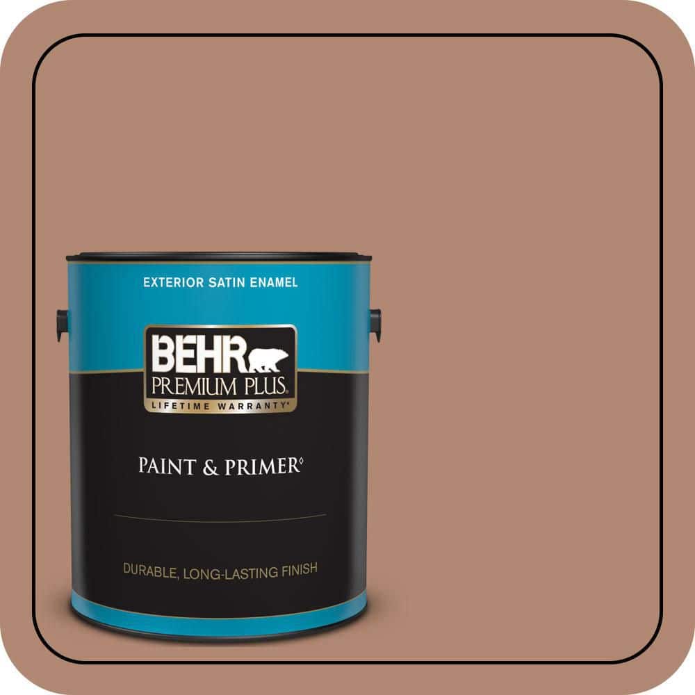 BEHR PREMIUM PLUS 1 gal. #S200-5 Minestrone Satin Enamel Exterior Paint & Primer