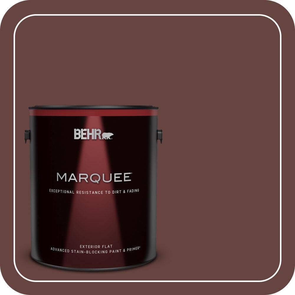 BEHR MARQUEE 1 gal. #S-G-730 Tawny Port Flat Exterior Paint & Primer