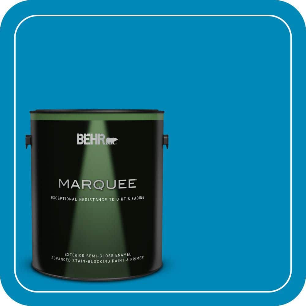 BEHR MARQUEE 1 gal. #540B-7 Royal Peacock Semi-Gloss Enamel Exterior Paint & Primer