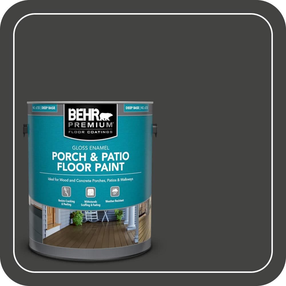 BEHR PREMIUM 1 gal. #SC-102 Slate Gloss Enamel Interior/Exterior Porch and Patio Floor Paint