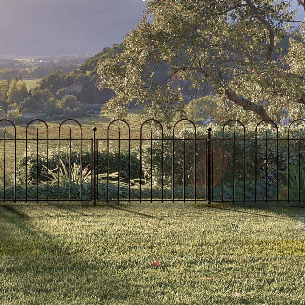 Vigoro Westbrook 34.7in. H 48.6in. W Steel Fence Panel (2)