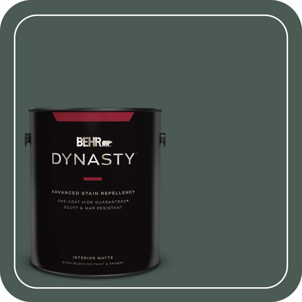 BEHR DYNASTY 1 gal. #S420-7 Secluded Woods Matte Interior Stain-Blocking Paint & Primer