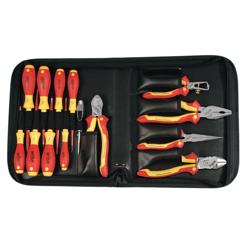 Wiha 1000-Volt Insulated Pliers Cutters and SlimLine Screwdriver Set (14-Piece) (1)