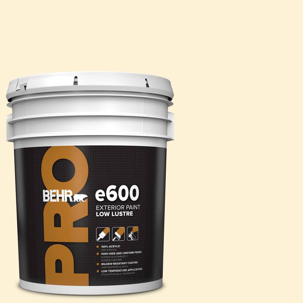 BEHR PRO 5 gal. #390C-1 Capri Cream Low Luster Exterior Paint