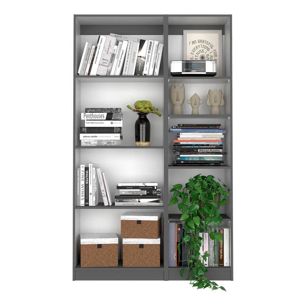 Tahanbath 42.40 in. W x 71.10 in. D x 11.70 in. H Multi-Color Wood Freestanding Linen Cabinet w/9-Shelves in Multi-Color (2)