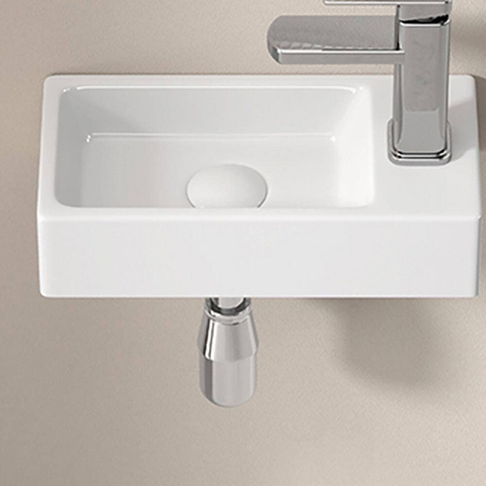 Dueyeeri 14.57 in. x 7.09 in. Wall Mounted Bathroom Sink in Milk White Ceramic (2)