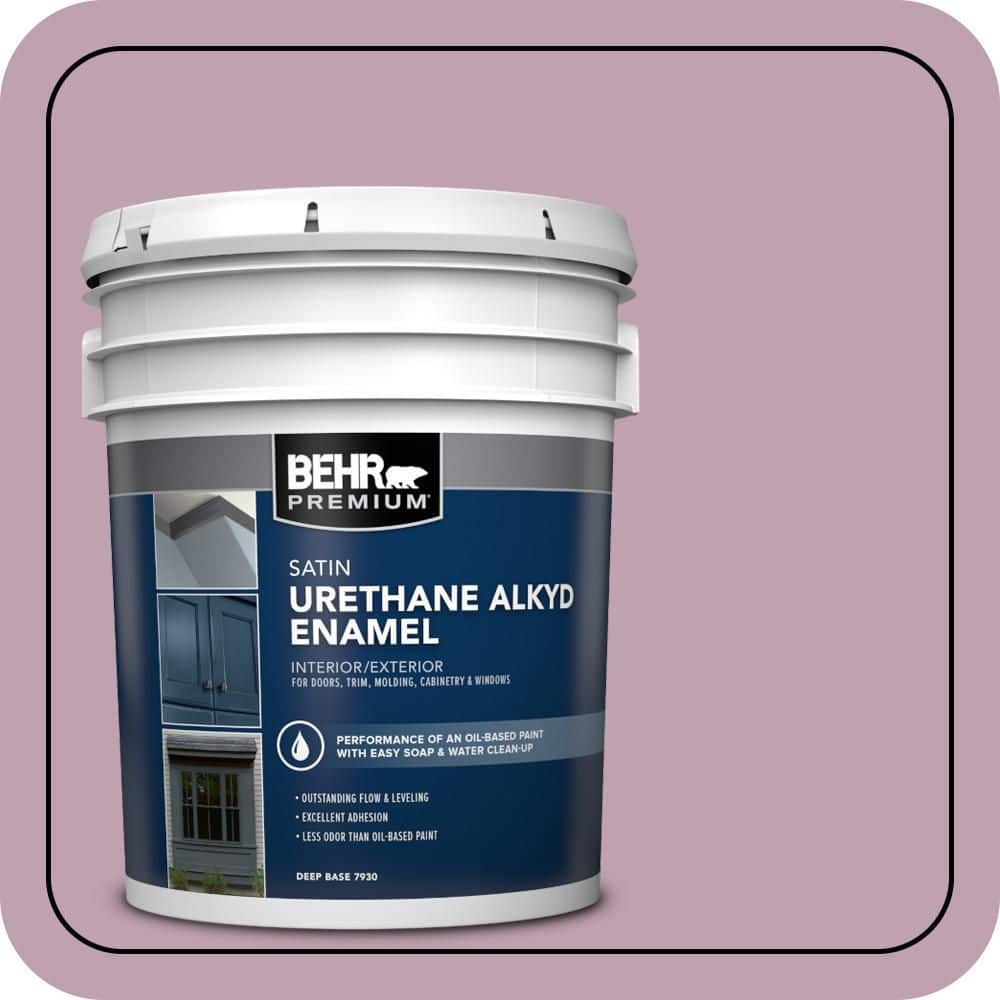 BEHR PREMIUM 5 gal. #S120-4 Decanting Urethane Alkyd Satin Enamel Interior/Exterior Paint