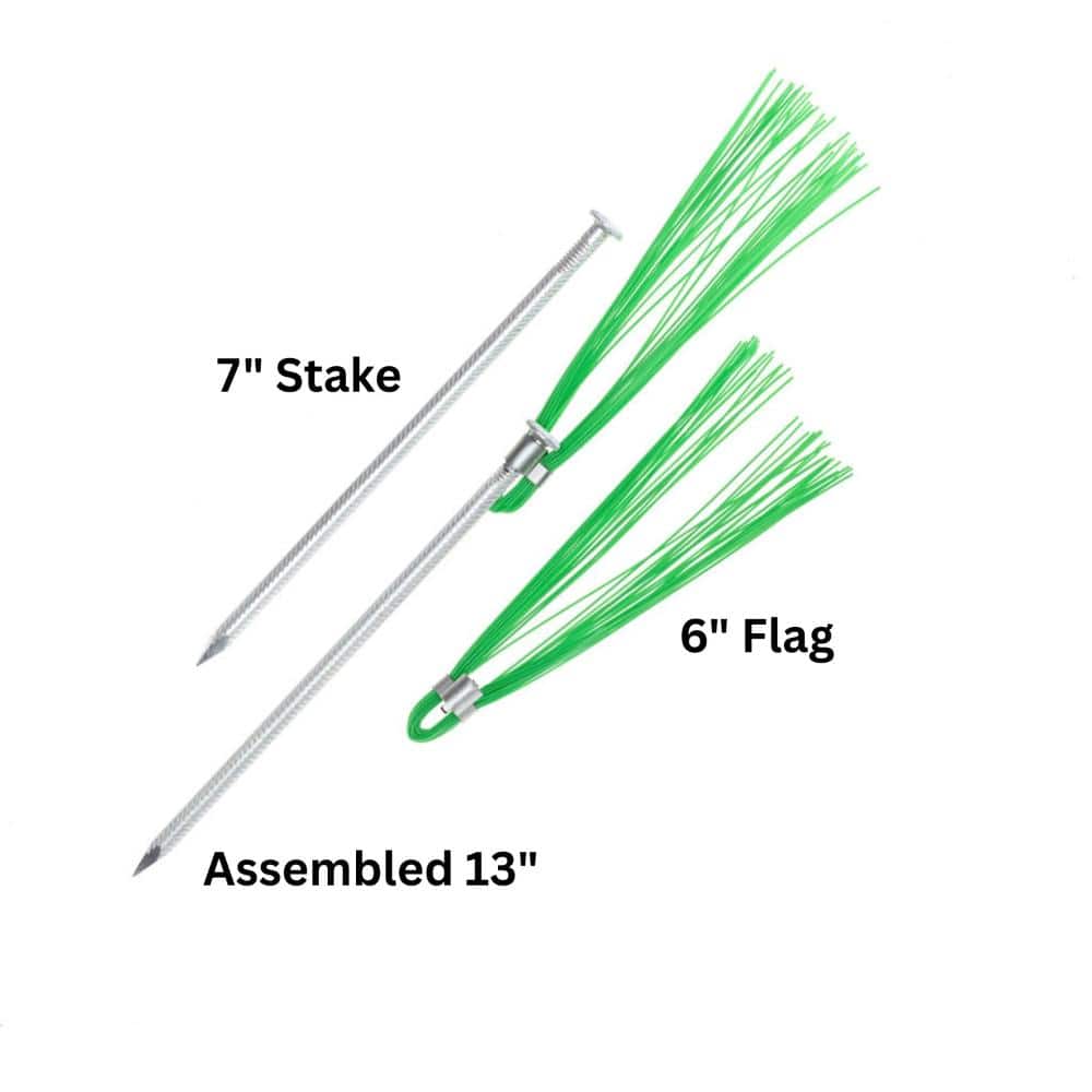 Trail Chasers 6 in. Green Ground Markers - Whiskers and Stakes (25-Pack) (2)