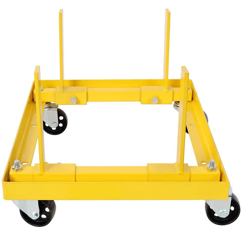 Unbranded Yellow 750 lb. Rolling Engine Stand, Adjustable Width and Length (1)