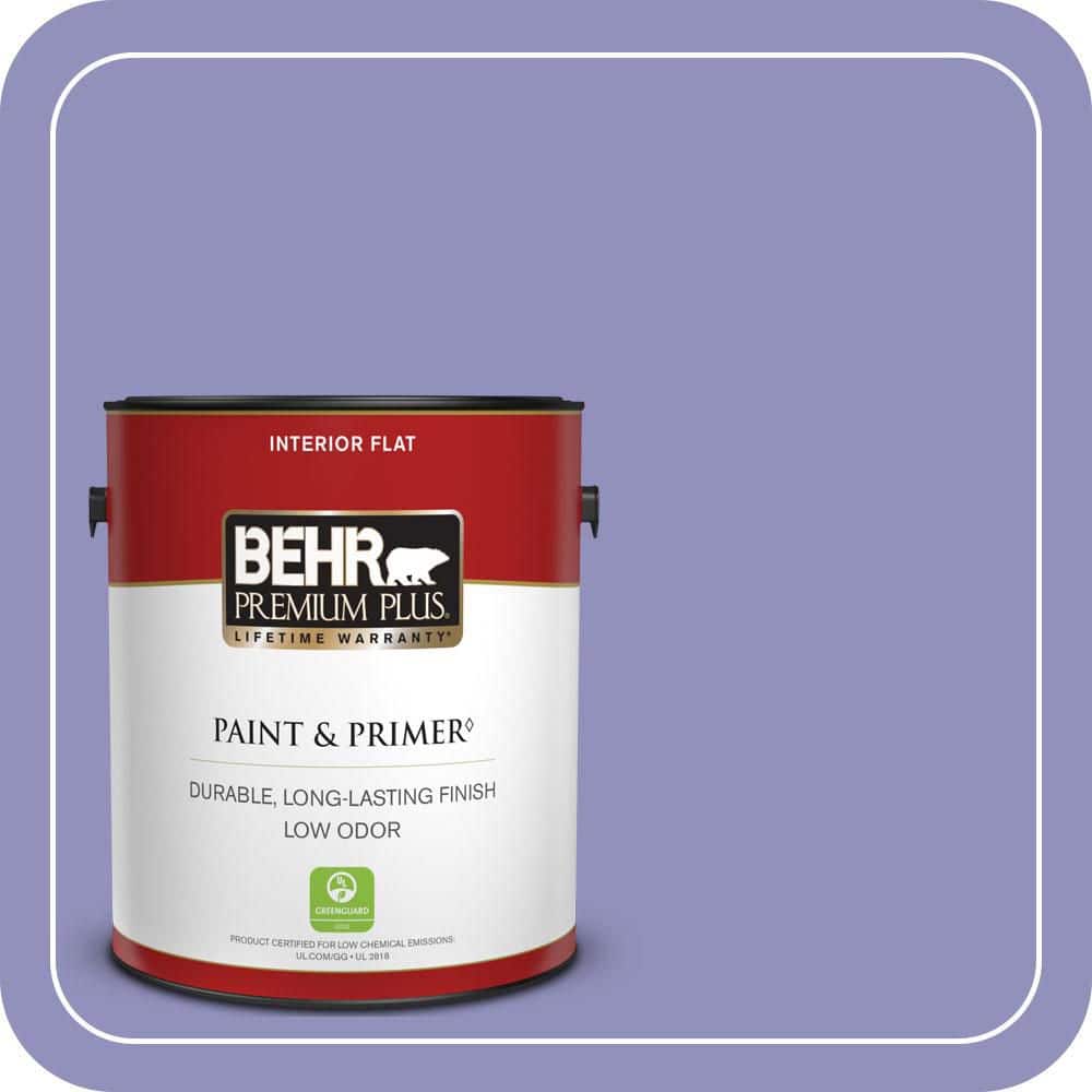 BEHR PREMIUM PLUS 1 gal. #PPU16-05 Lily of the Nile Flat Low Odor Interior Paint & Primer