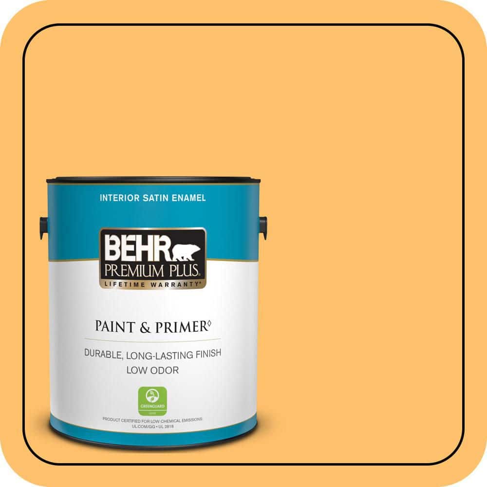 BEHR PREMIUM PLUS 1 gal. #P250-5 Solar Storm Satin Enamel Low Odor Interior Paint & Primer